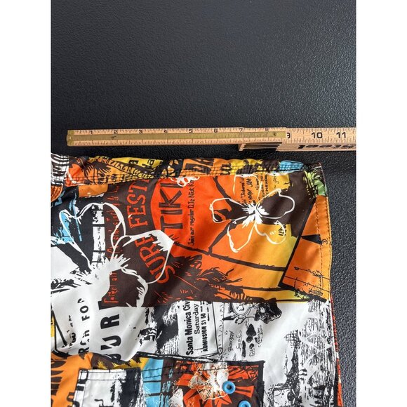 Ocean Pacific Men's Colorful Pop Art Hawaiian Board Shorts Size 34 - Picture 6 of 6